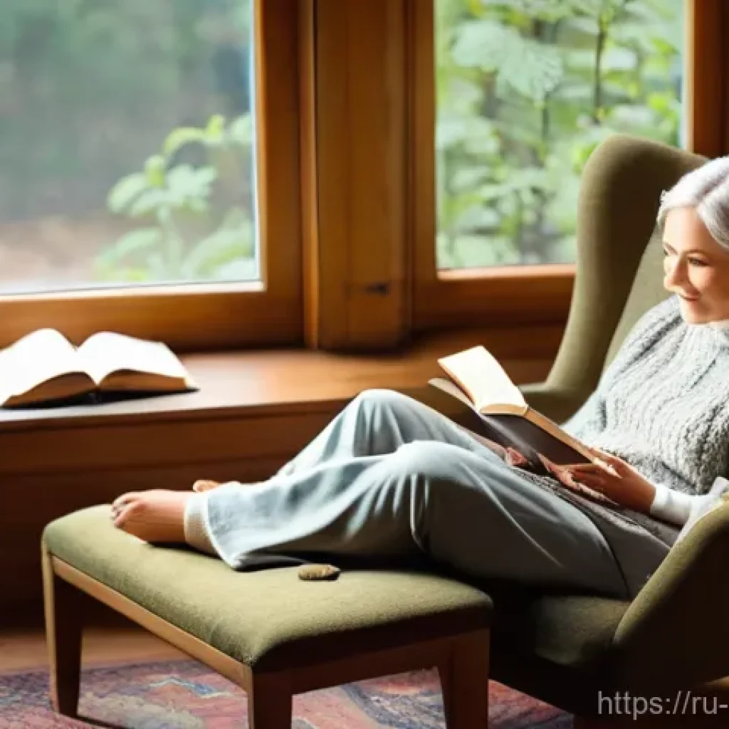 책 읽기 활용법 - **The Immersive Reading Sanctuary**
    A tranquil and inviting scene: An adult individual (wearing ...