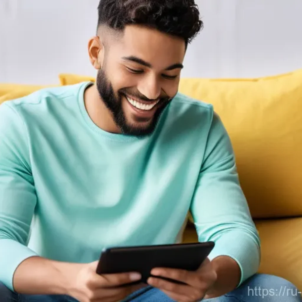 인터넷 쇼핑몰 운영 팁 - **Personalized Online Shopping Experience:** A young adult (gender-neutral, diverse ethnicity) with ...