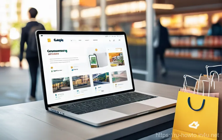 인터넷 쇼핑몰 운영 팁 - **Personalized Online Shopping Experience:** A young adult (gender-neutral, diverse ethnicity) with ...
